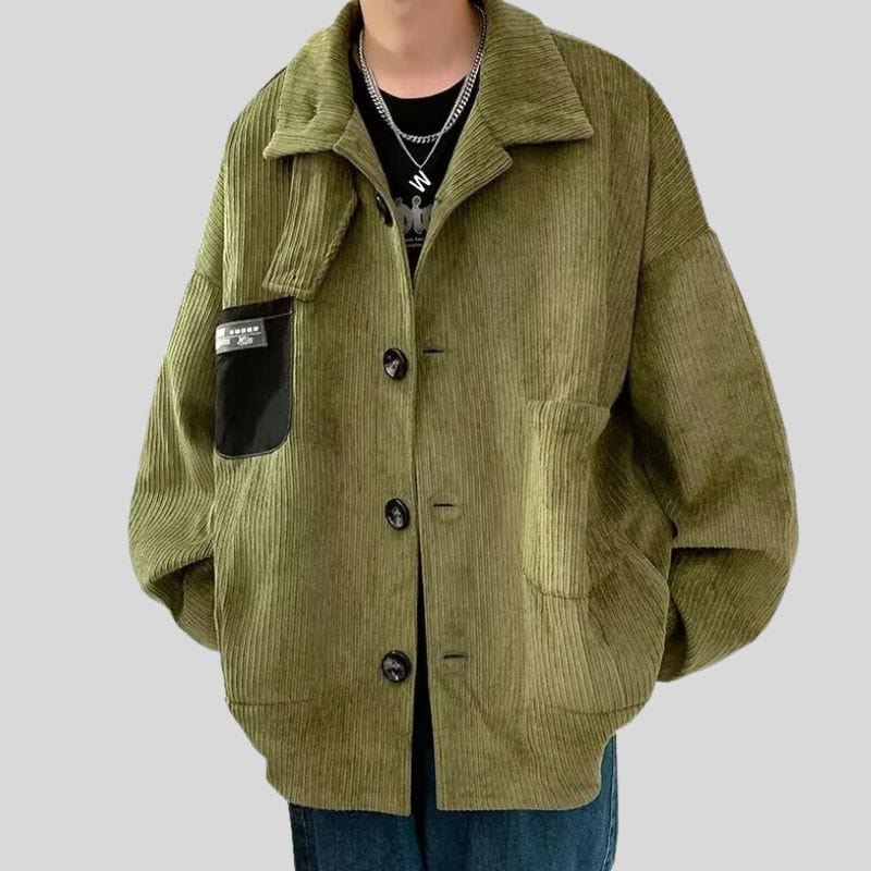 Veste-Velours-Verte-Homme