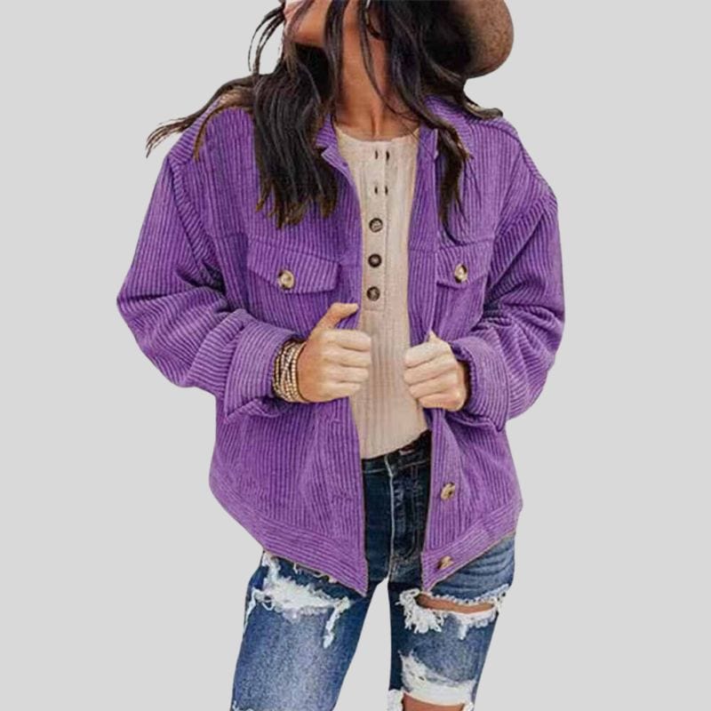 Veste-Velours-Violet-Femme