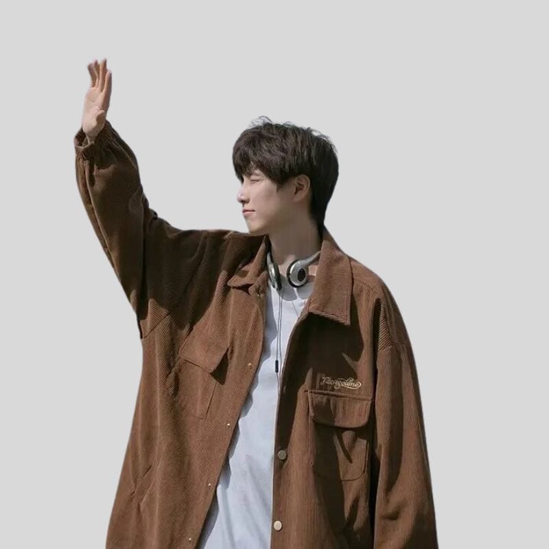 Veste-en-Velour-Marron-Homme