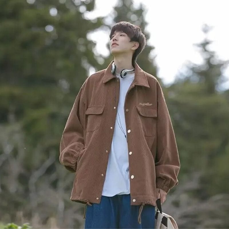 Veste-en-Velour-Marron-Homme