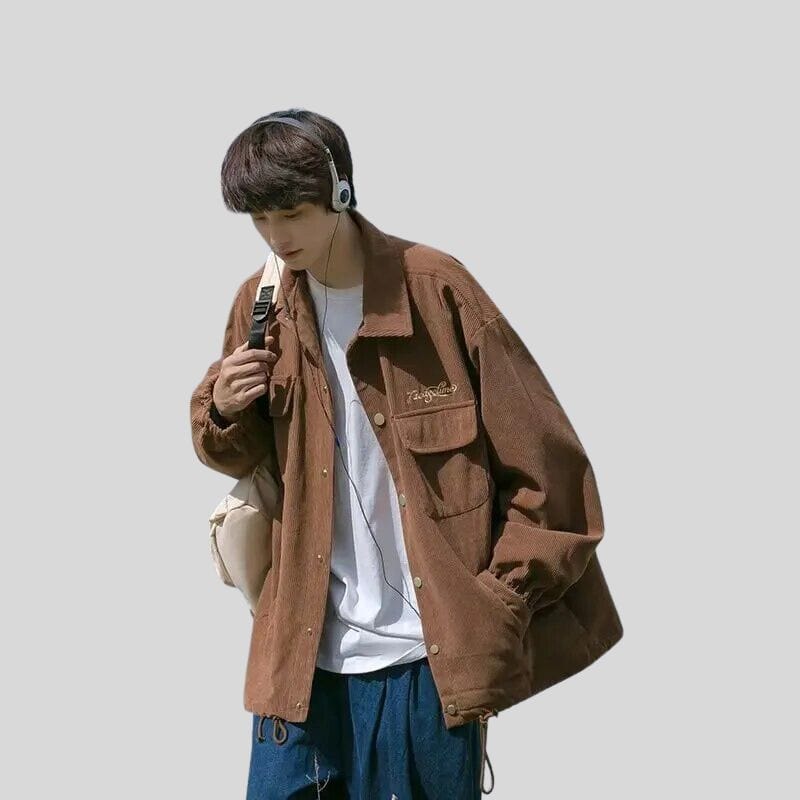 Veste-en-Velour-Marron-Homme