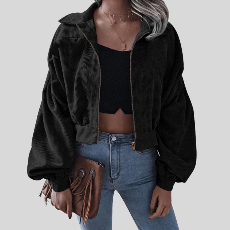 Veste-en-Velour-Noir-Femme