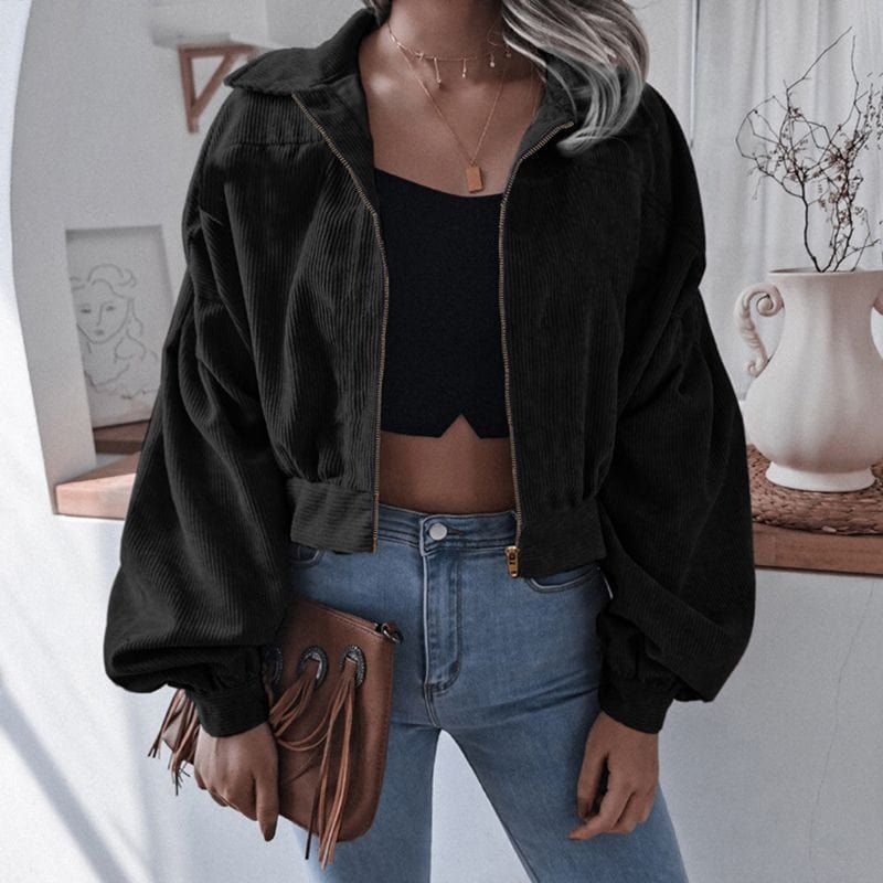 Veste-en-Velour-Noir-Femme