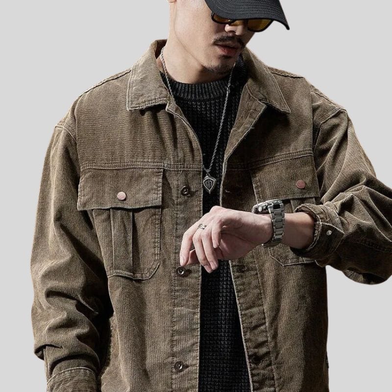 Veste-en-Velours-Marron-Homme