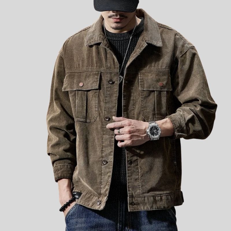 Veste-en-Velours-Marron-Homme