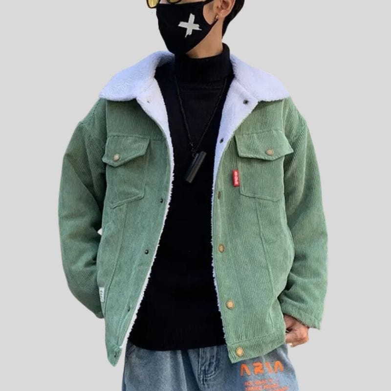 Veste-en-Velours-Verte-Homme