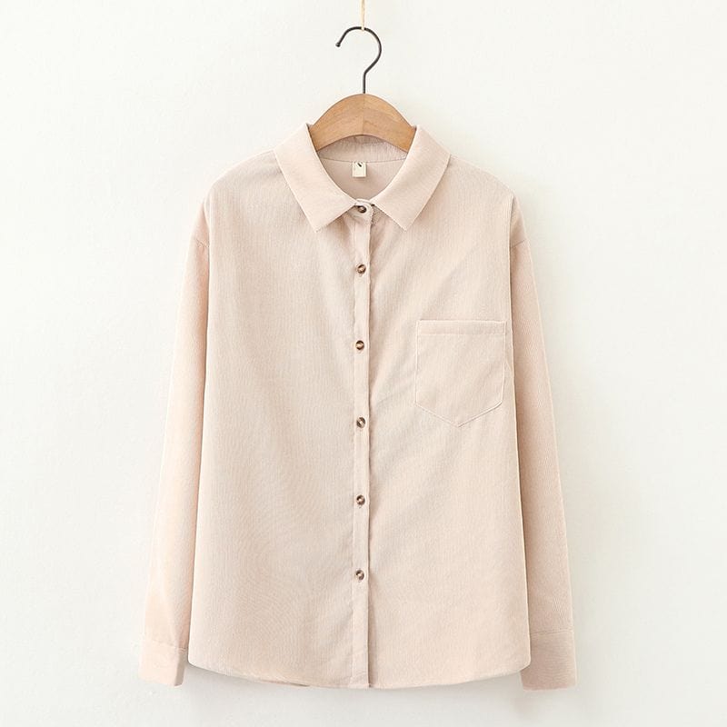 Chemise-Velour-Cotelé-Femme