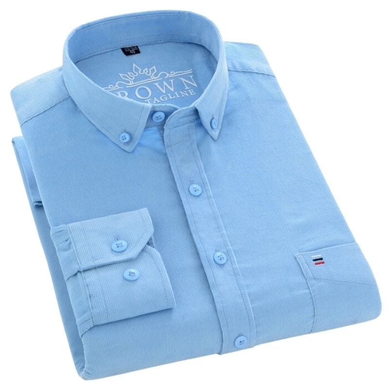 Chemise-Velours-Cotelé-Homme