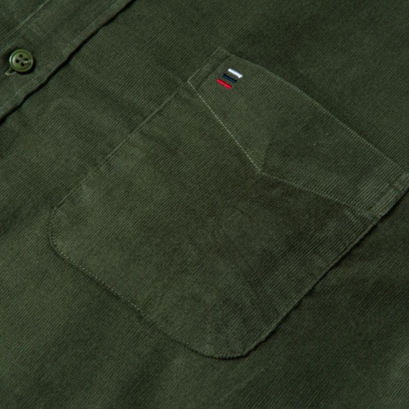 Chemise-Velours-Vert-Homme