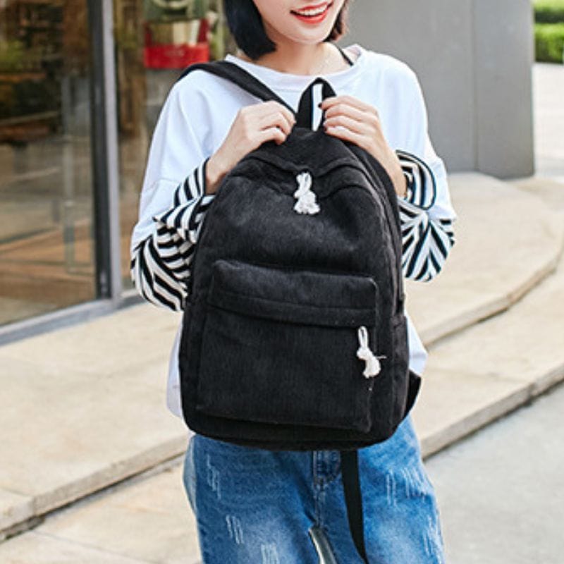 Sac-a-Dos-Velours-Noir