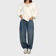 Bailey | Jean en Denim Ballon avec Taille Ajustable | Confort Optimal pour Tous les Jours 0