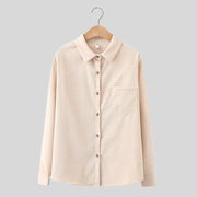 Chemise-Velour-Cotelé-Femme