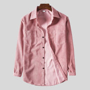 Chemise-Velour-Rose-Homme