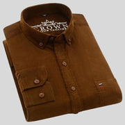 Chemise-Velours-Marron-Homme