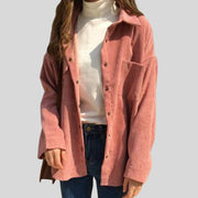 Chemise-Velours-Rose-Femme