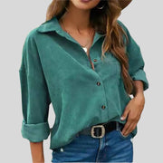 Chemise-Velours-Verte-Femme