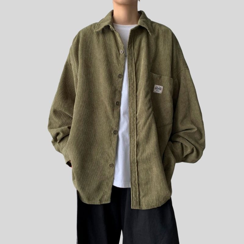 Chemise-en-Velours-pour-Homme