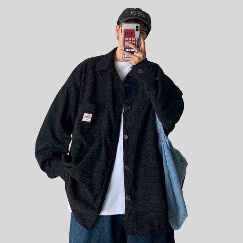 Chemise-en-Velours-pour-Homme