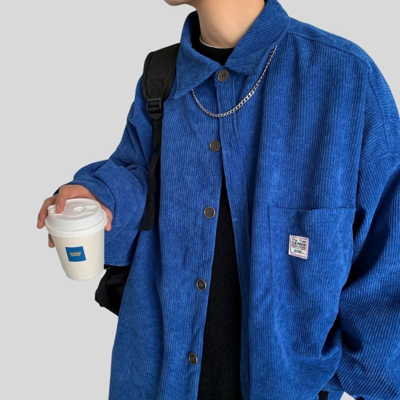 Chemise-en-Velours-pour-Homme