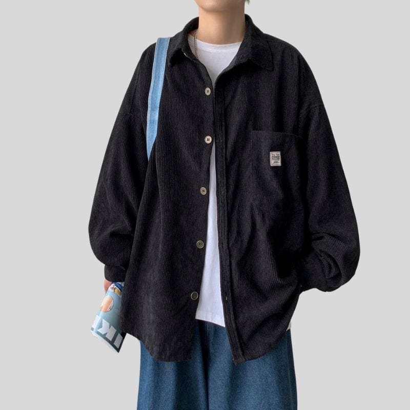 Chemise-en-Velours-pour-Homme