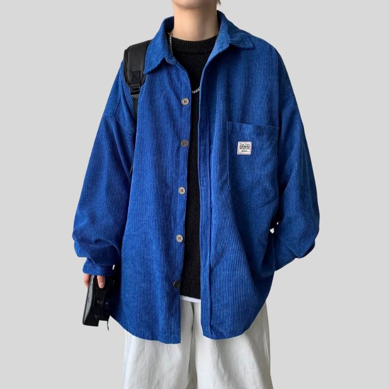 Chemise-en-Velours-pour-Homme