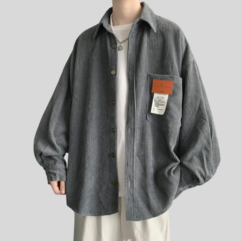 Chemise-en-Velours-pour-Homme