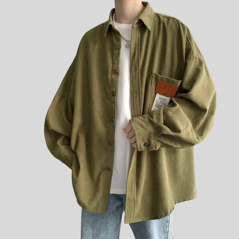 Chemise-en-Velours-pour-Homme