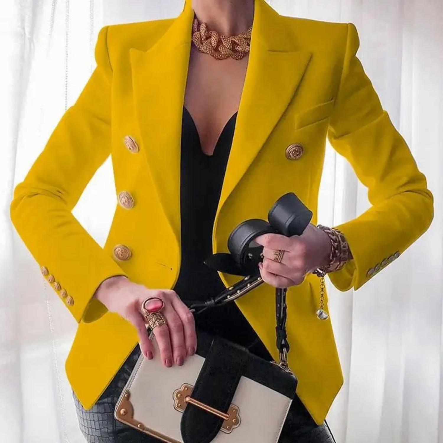 Chloe | Élégant Blazer Noir Femme Chic 0