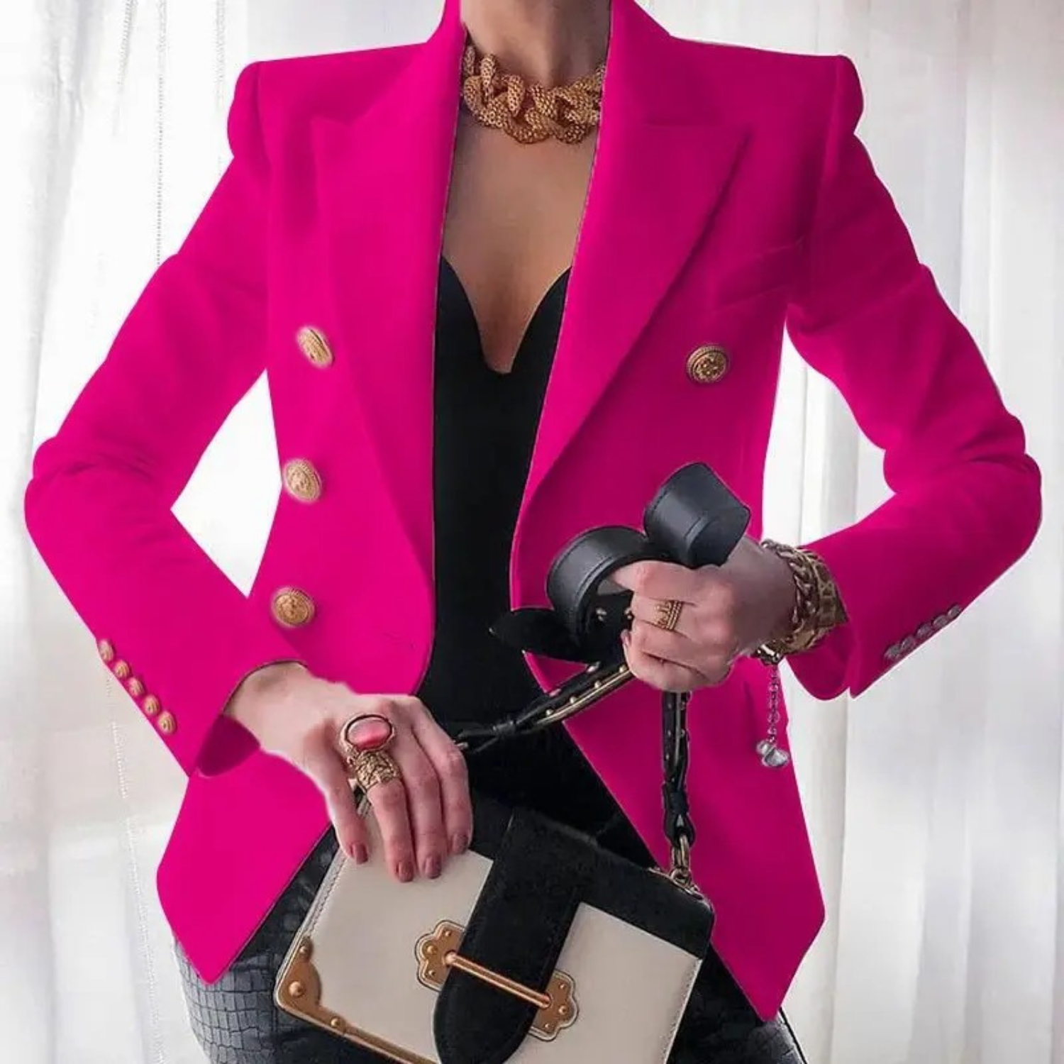 Chloe | Élégant Blazer Noir Femme Chic 2
