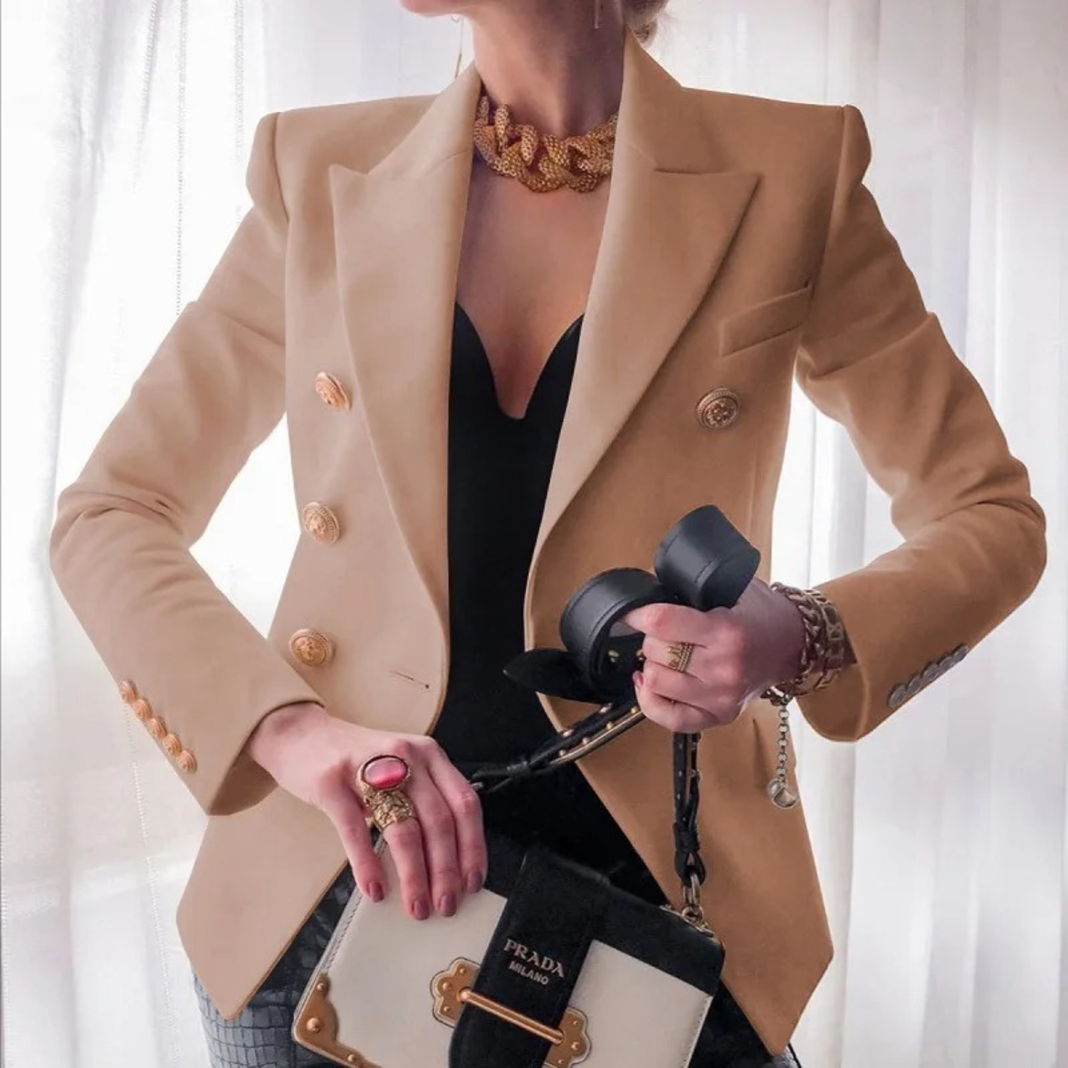 Chloe | Élégant Blazer Noir Femme Chic 5