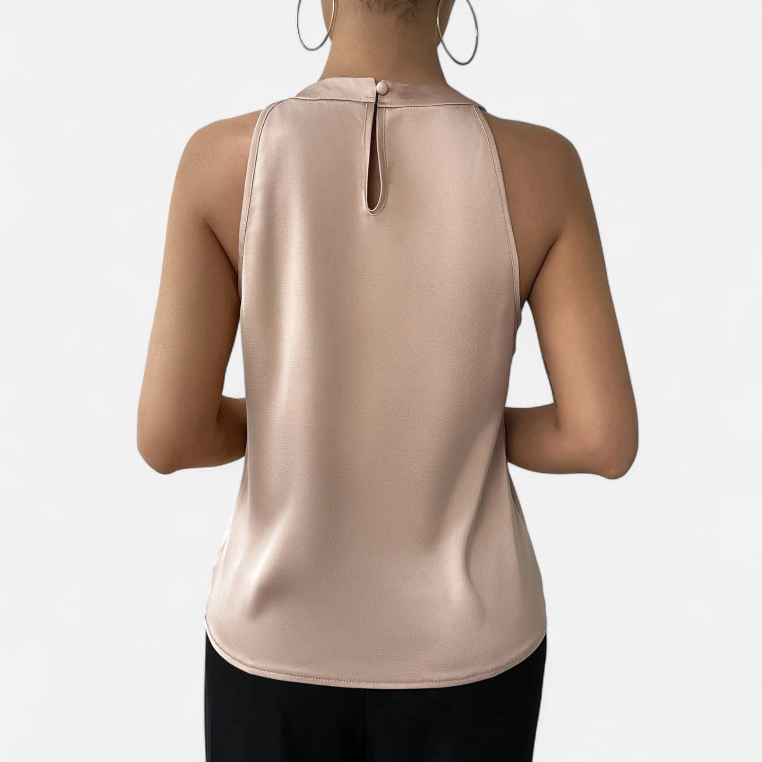 Chloé | Élégant Haut Drapé Sans Manches Femme 2