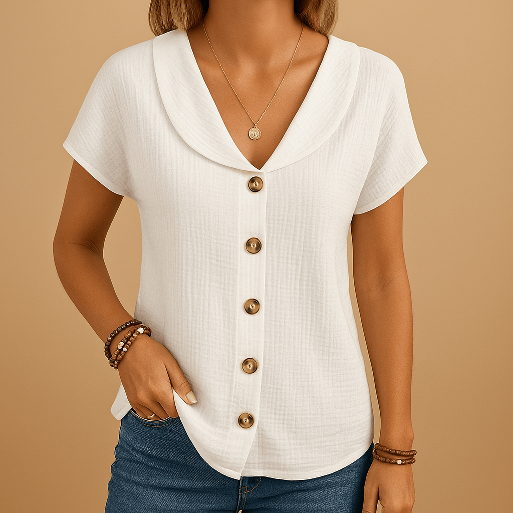 Chloé | Élégante Blouse Blanche Femme Classique et Polyvalente 0