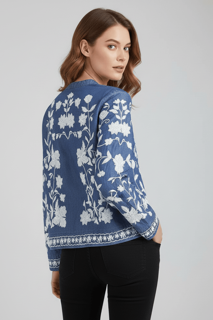 Chloé | Élégante Blouse Brodée Femme à Manches Longues 3