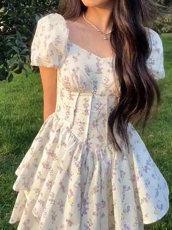 Chloe | Élégante Mini Robe Florale à Volants pour Femme 5