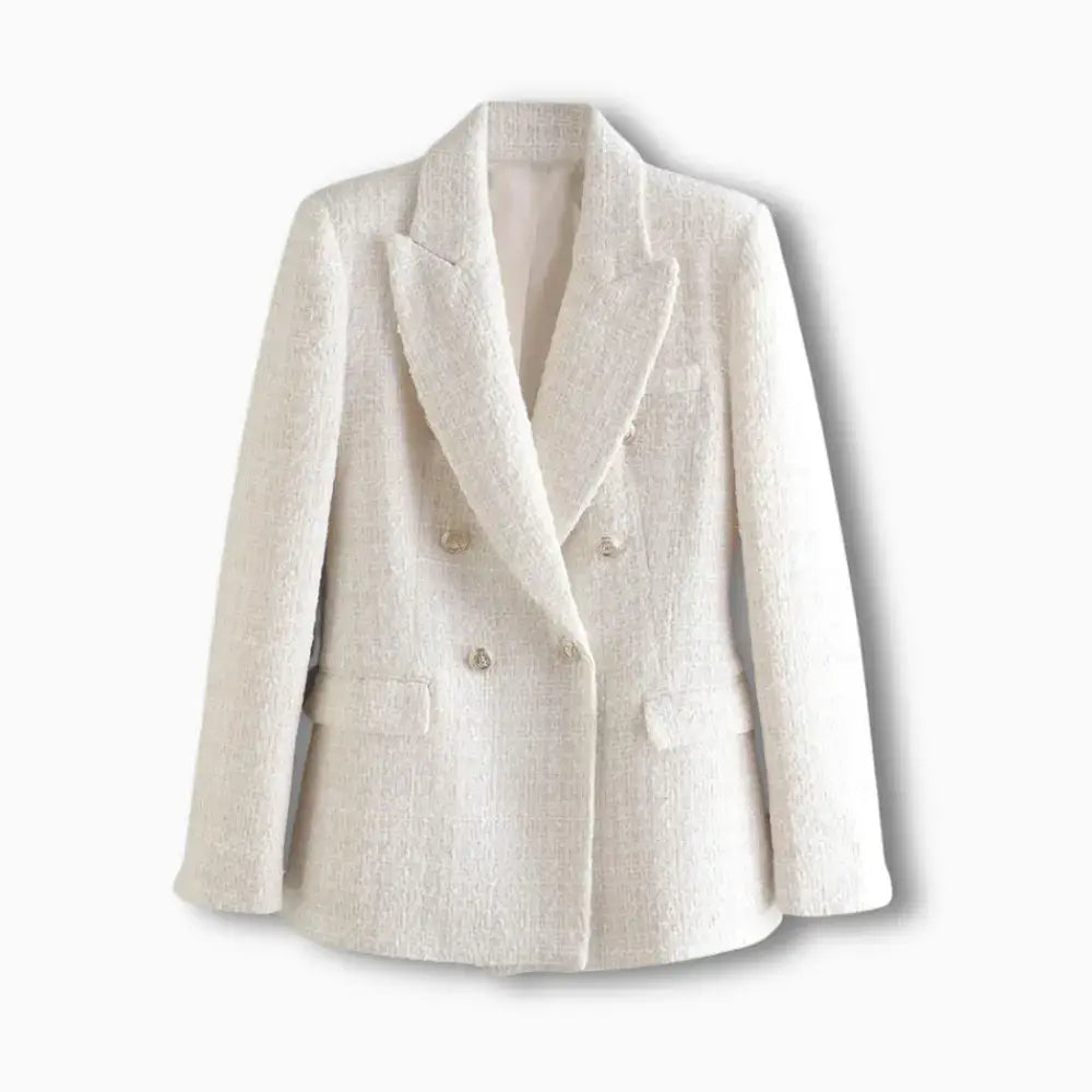 Clara | Chic Blazer Noir Femme Rétro avec Boutons Dorés 1