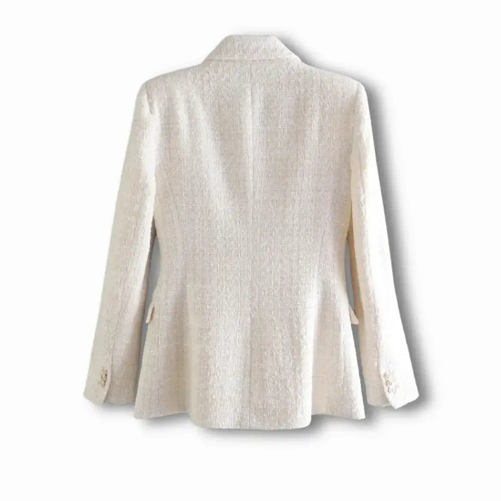 Clara | Chic Blazer Noir Femme Rétro avec Boutons Dorés 2