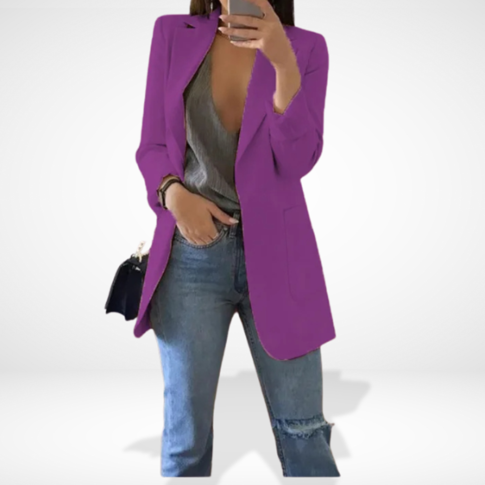 Clara | Chic Blazer Noir Femme avec Poches Pratiques 1