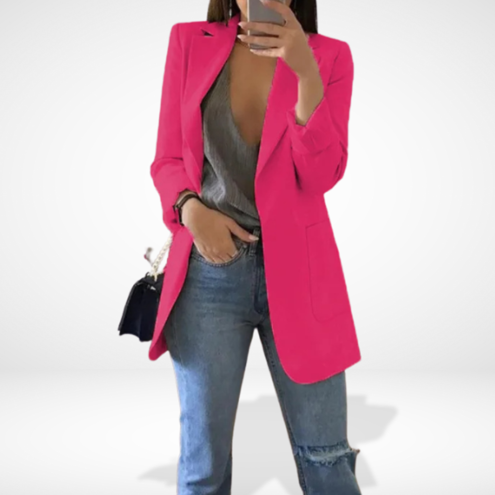 Clara | Chic Blazer Noir Femme avec Poches Pratiques 2
