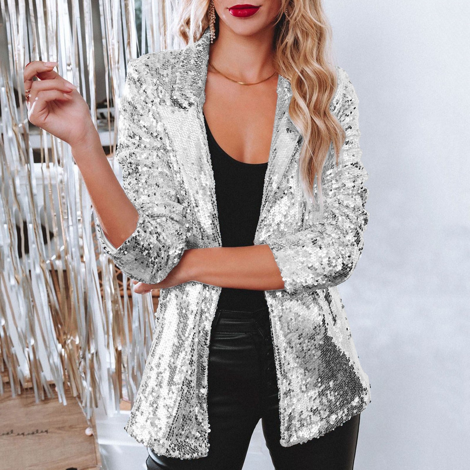 Clara | Élégant Blazer à Paillettes Chic 0