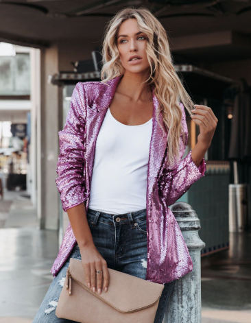 Clara | Élégant Blazer à Paillettes Chic 8