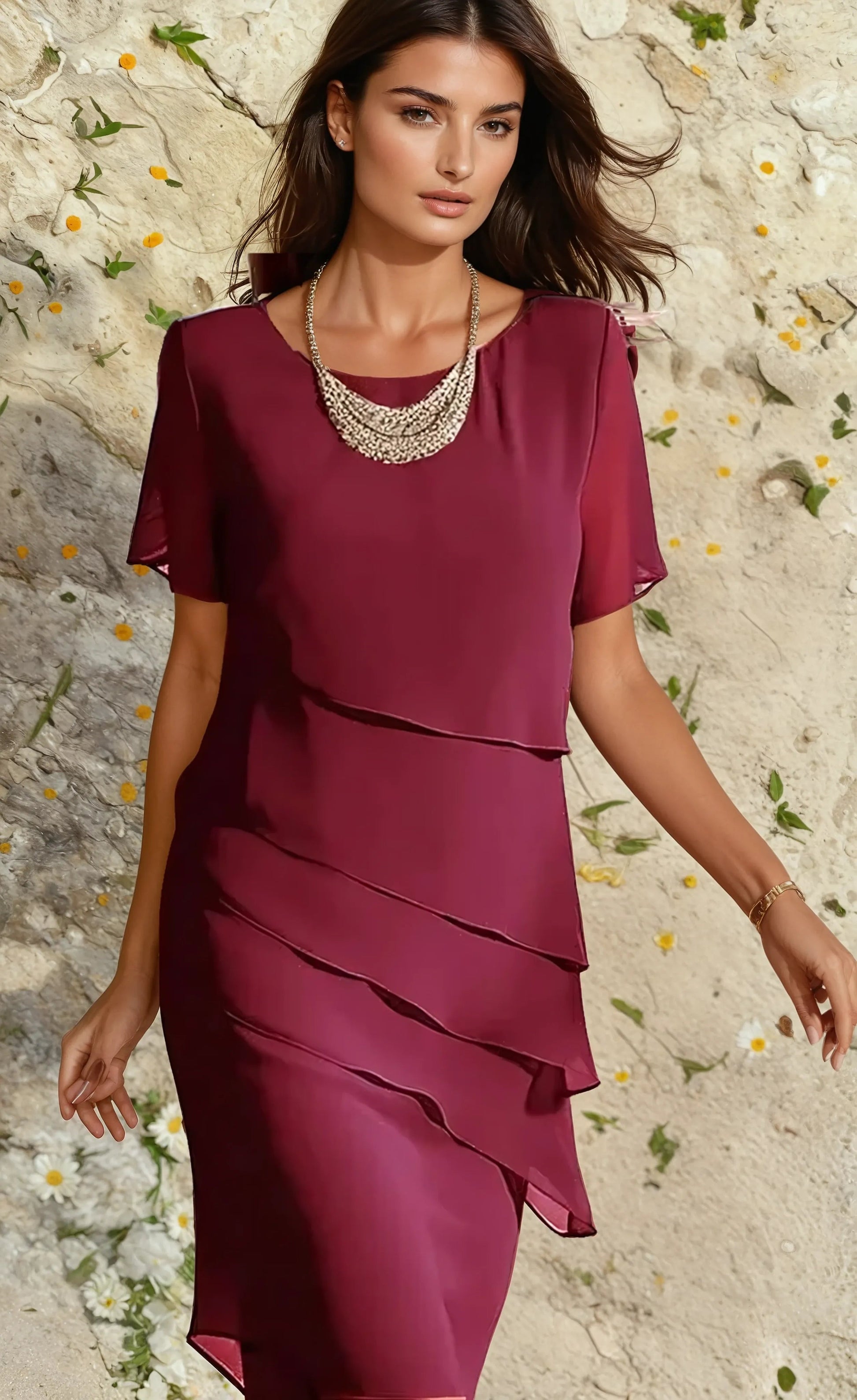 Élégance Bohème | Robe Midi Femme Chic avec Design Fluide | Parfaite pour l'Été et le Confort 2