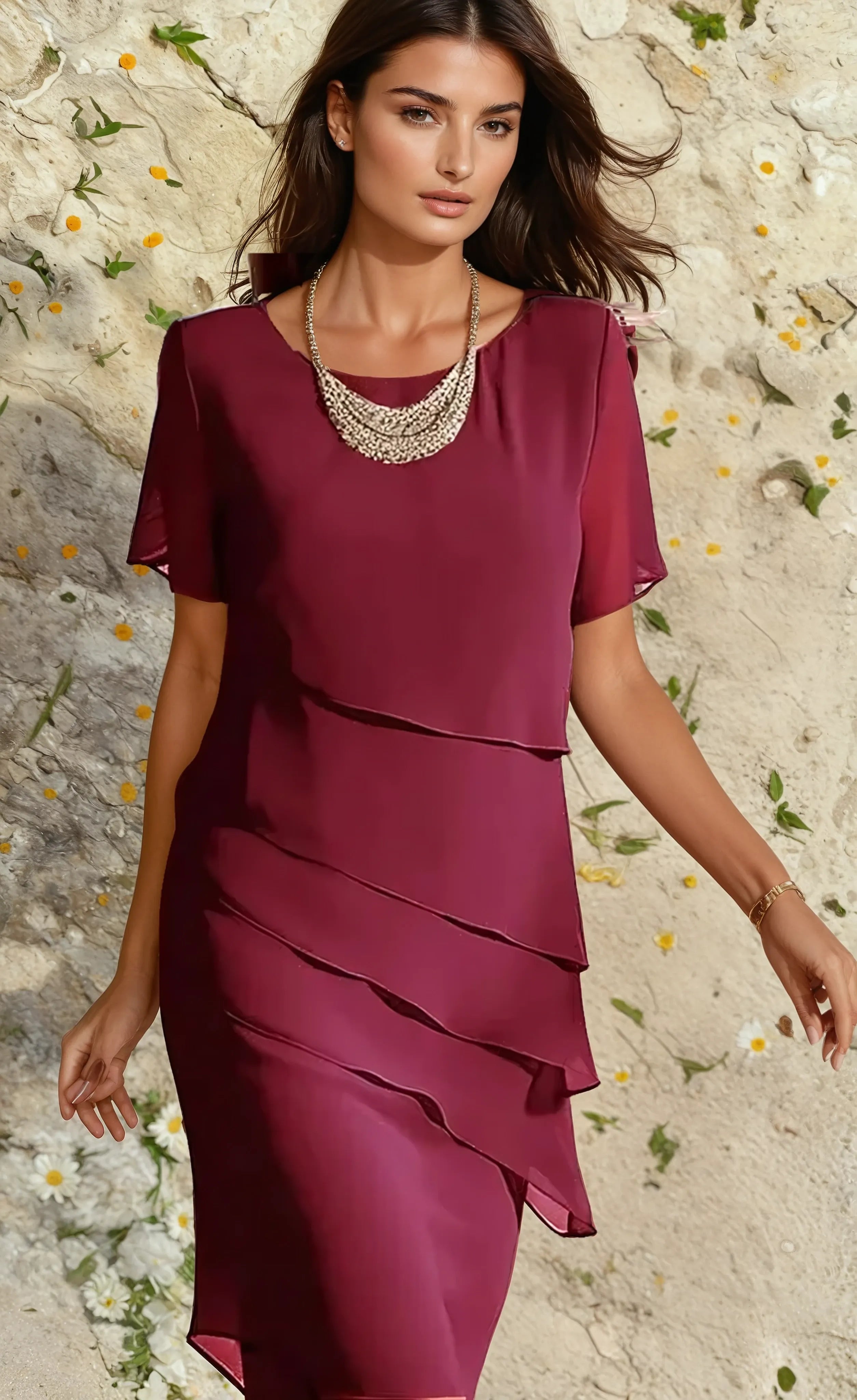 Élégance Bohème | Robe Midi Femme Chic avec Design Fluide | Parfaite pour l'Été et le Confort 2