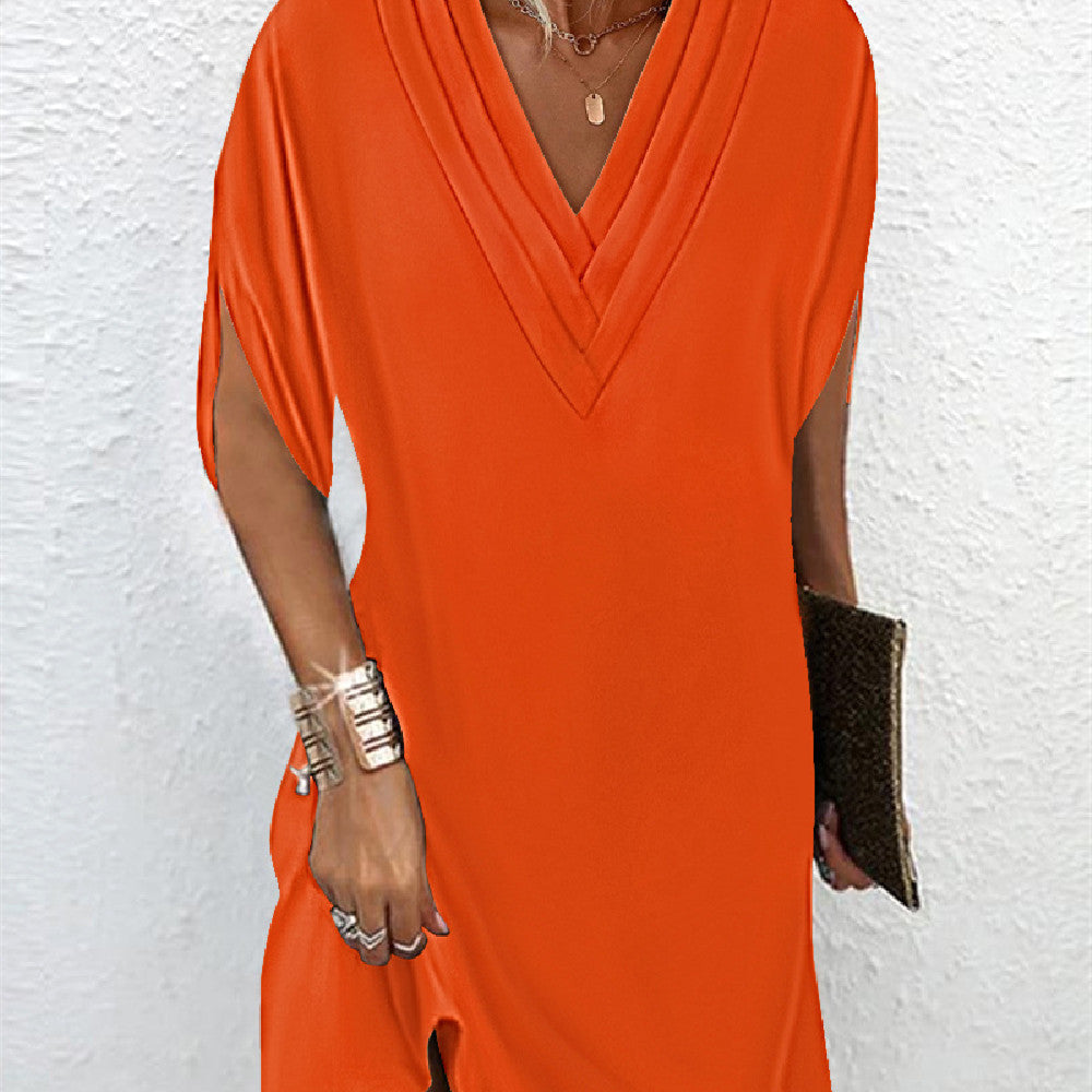 Élégance Chic | Robe Femme Longue avec Manches Fendues | Confort et Style Polyvalent pour Toutes les Occasions 3