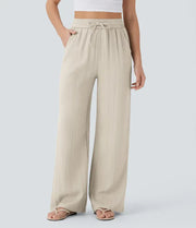 Élégance Été | Pantalon en Lin Léger avec Silhouette Flatteuse | Confort Optimal pour Journées Ensoleillées 0
