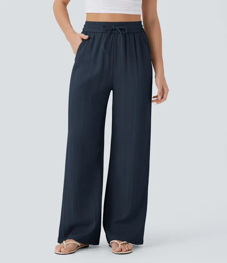 Élégance Été | Pantalon en Lin Léger avec Silhouette Flatteuse | Confort Optimal pour Journées Ensoleillées 3