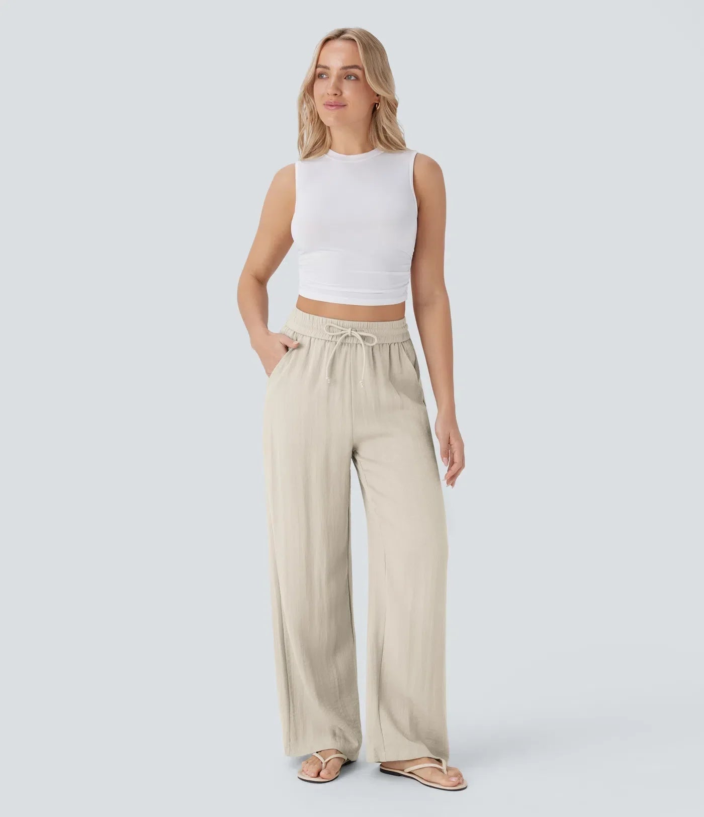Élégance Été | Pantalon en Lin Léger avec Silhouette Flatteuse | Confort Optimal pour Journées Ensoleillées 7