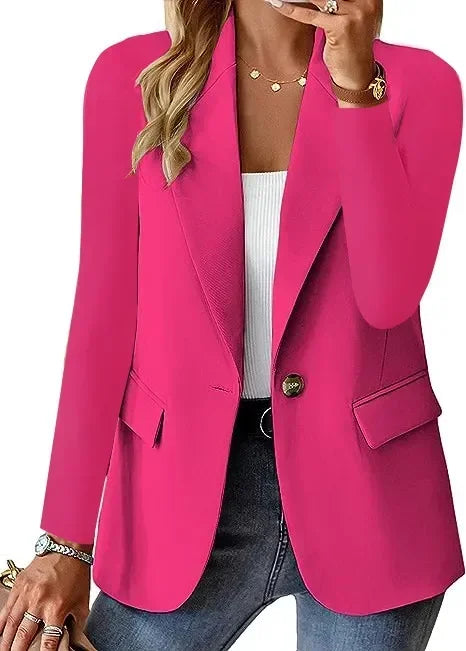 Ella | Blazer Long Chic Femme Noir et Bleu Marine 13