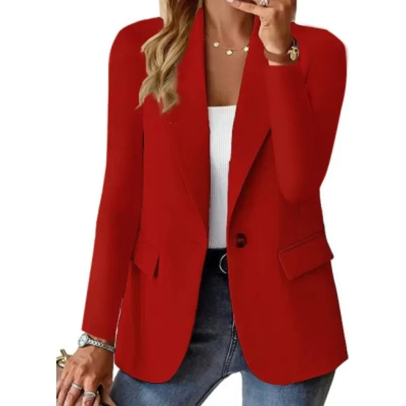 Ella | Blazer Long Chic Femme Noir et Bleu Marine 3