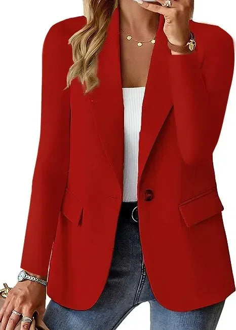 Ella | Blazer Long Chic Femme Noir et Bleu Marine 9