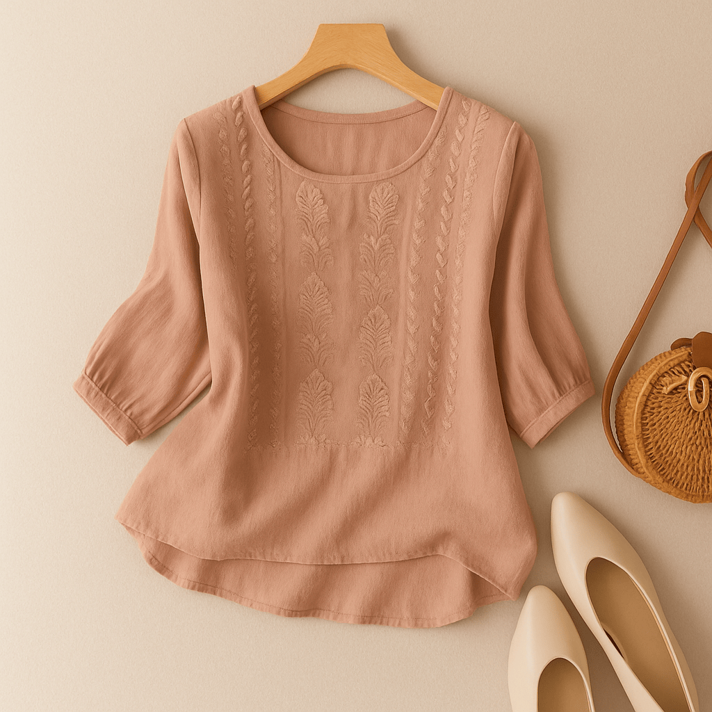 Ella | Élégante Blouse d'Été Brodée Décontractée 2